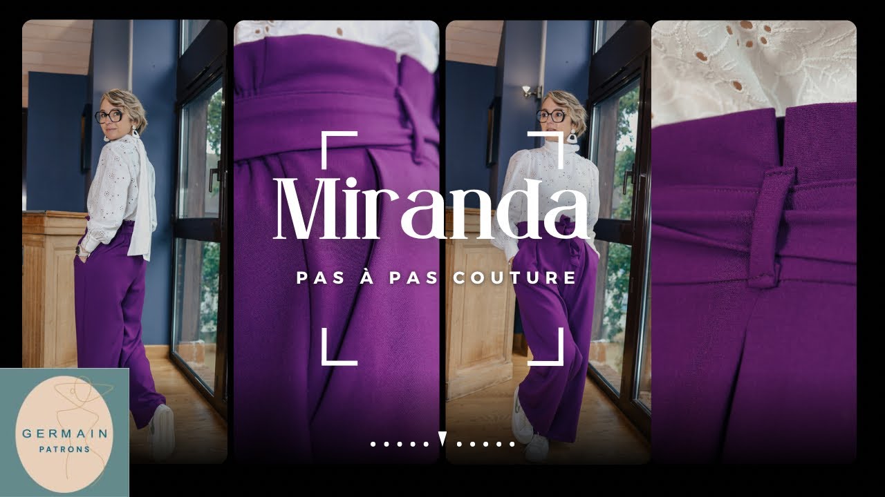 Tuto pas à pas couture patron pantalon: short Miranda Germain Patrons. #tutocouture #coutureaddict