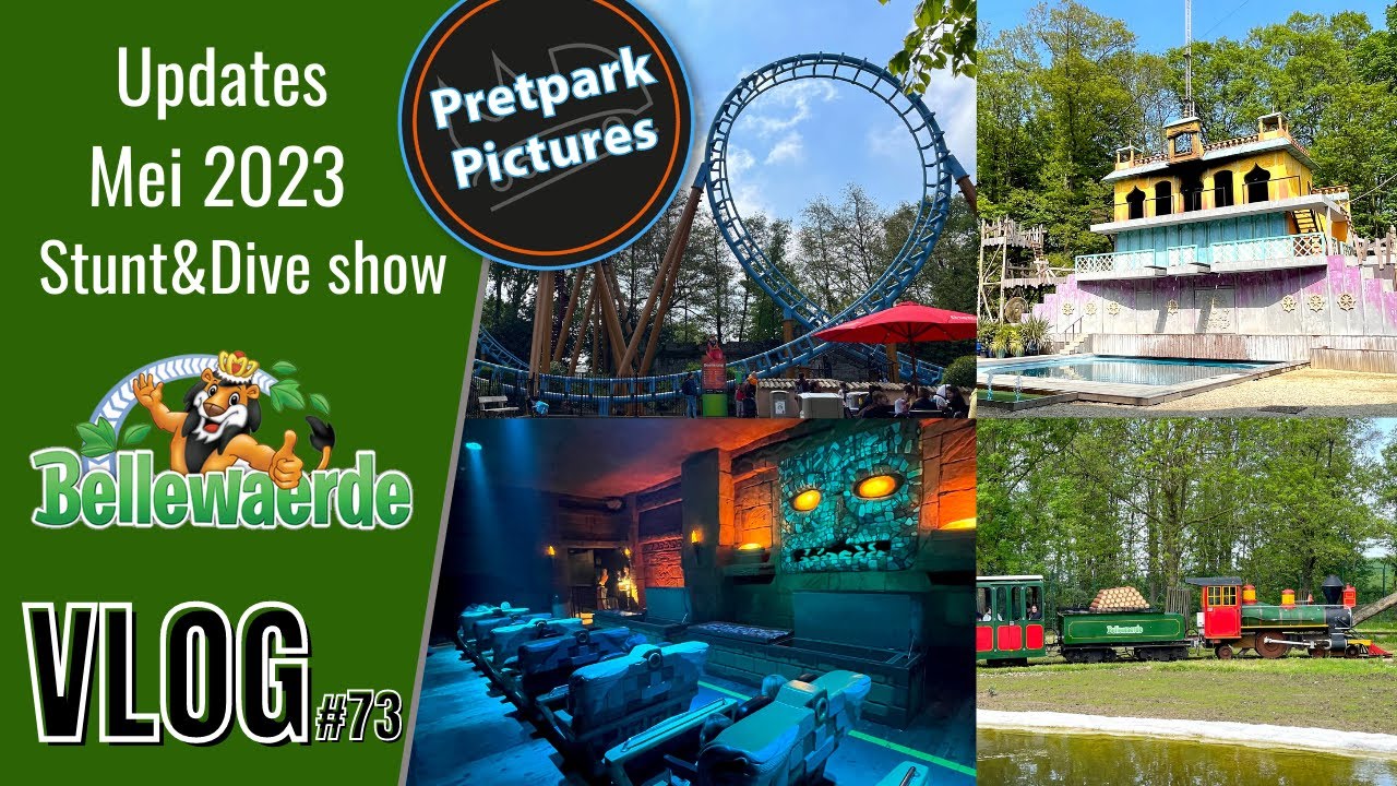 Stunt & Dive show / updates mei 2023 in Bellewaerde Park - PpVLOG#73