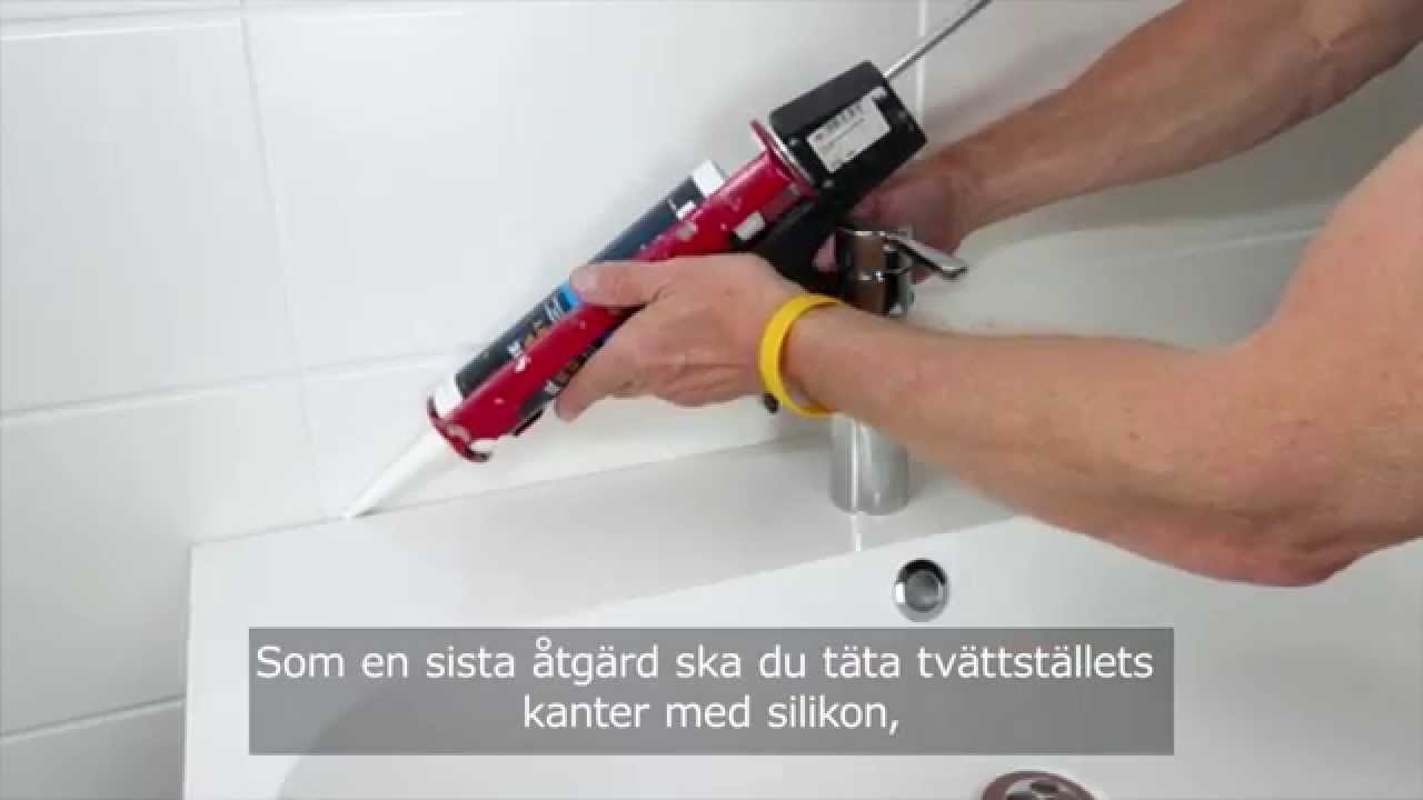 Installera badrum #3 Montera tvättställ.