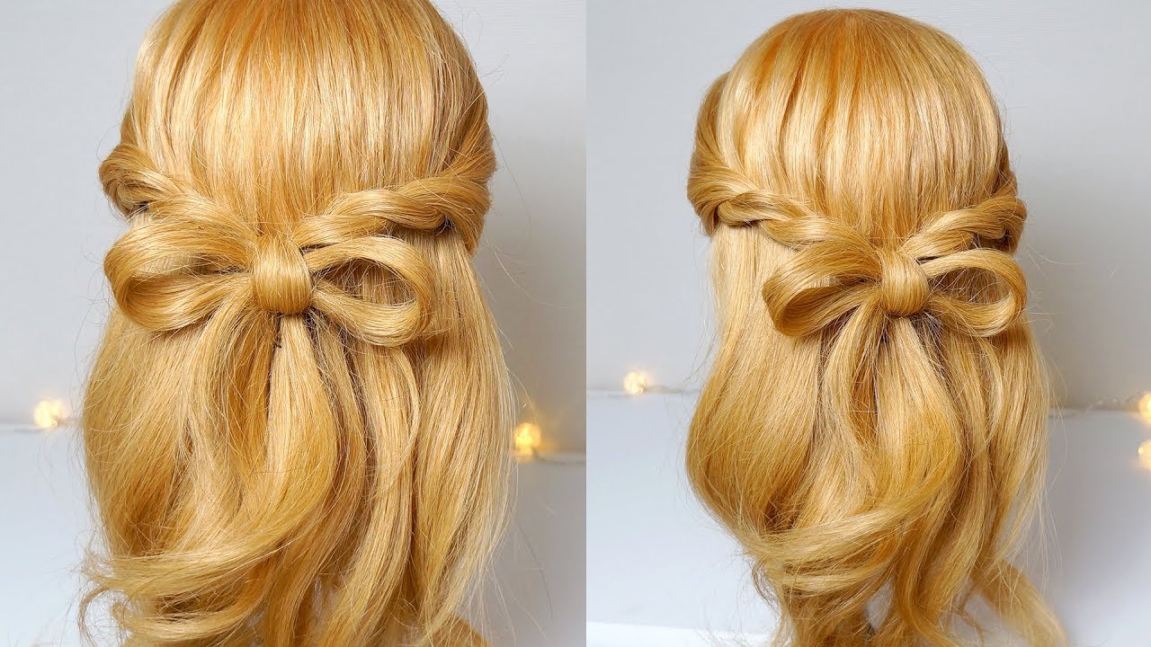 또 다른 버젼의 리본머리 묶는법 / Half-up Hair Bow Cute Hair Tutorial