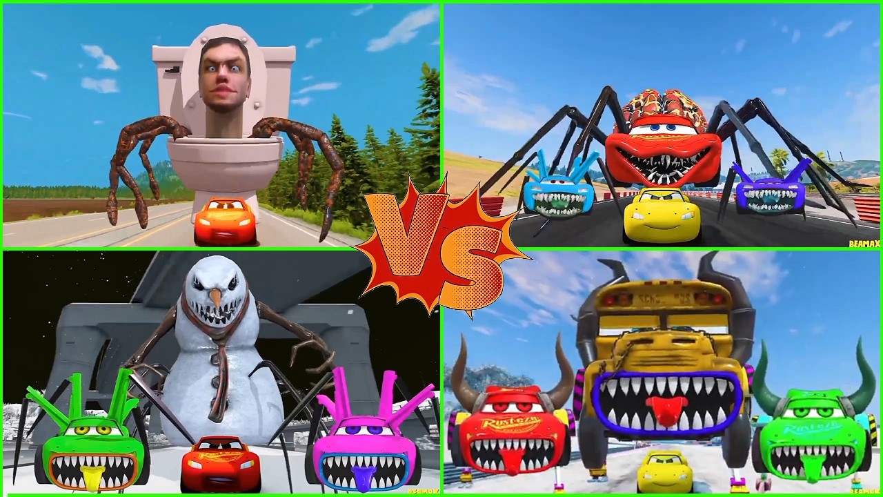 ULTIMATE CAR BATTLE! 🚗🔥 McQueen Eater vs Mega Monster Trucks | GTA 5 FIGHT