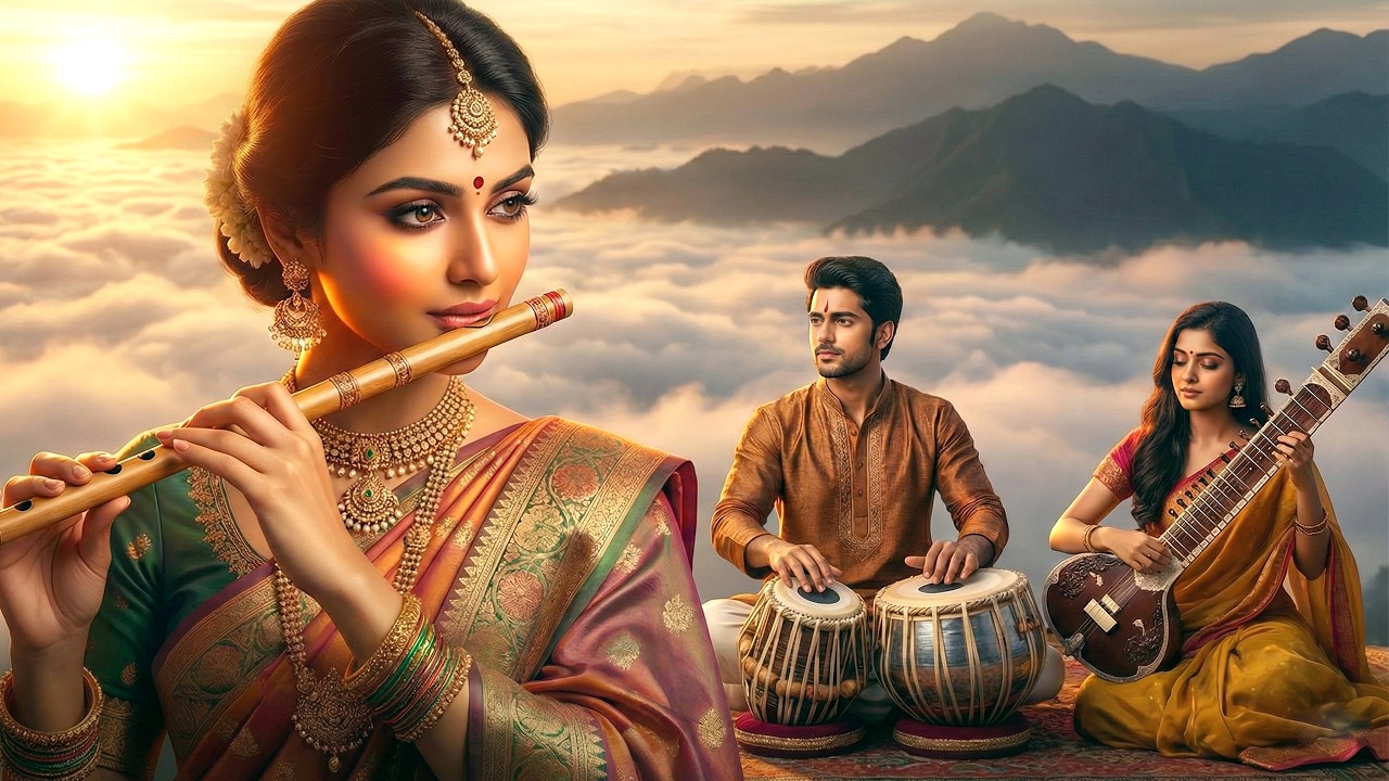 Indian Flute, Tabla & Sitar  Deep Relaxation for Peace & Calm