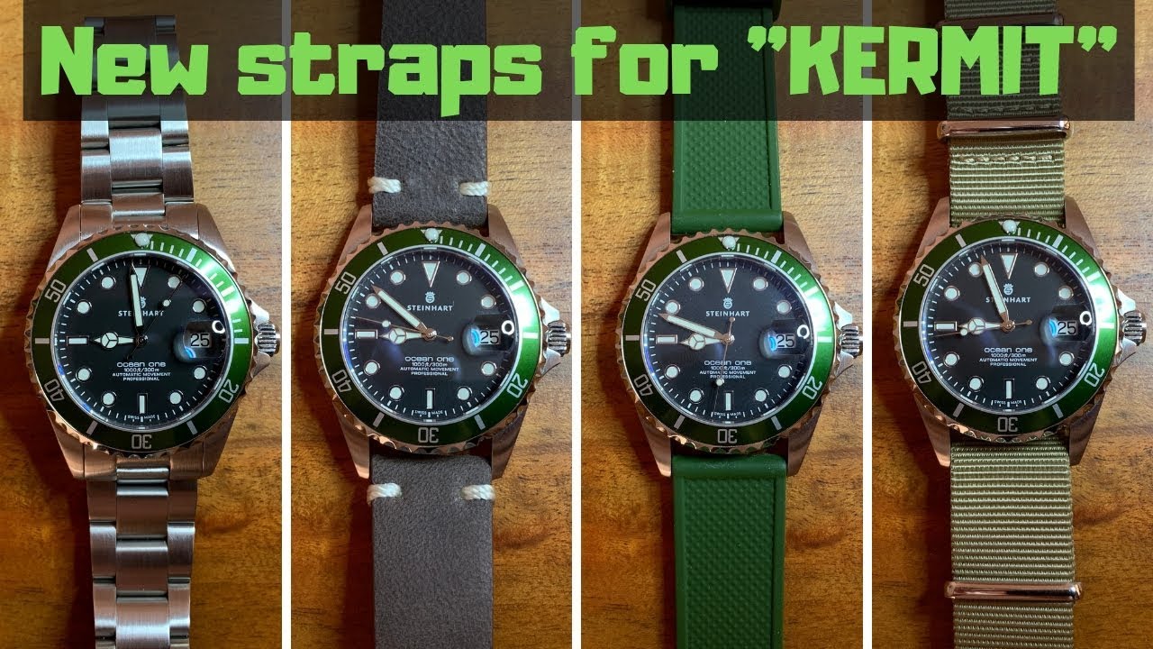 Steinhart Ocean One 39 Green - Different straps from steel to nato