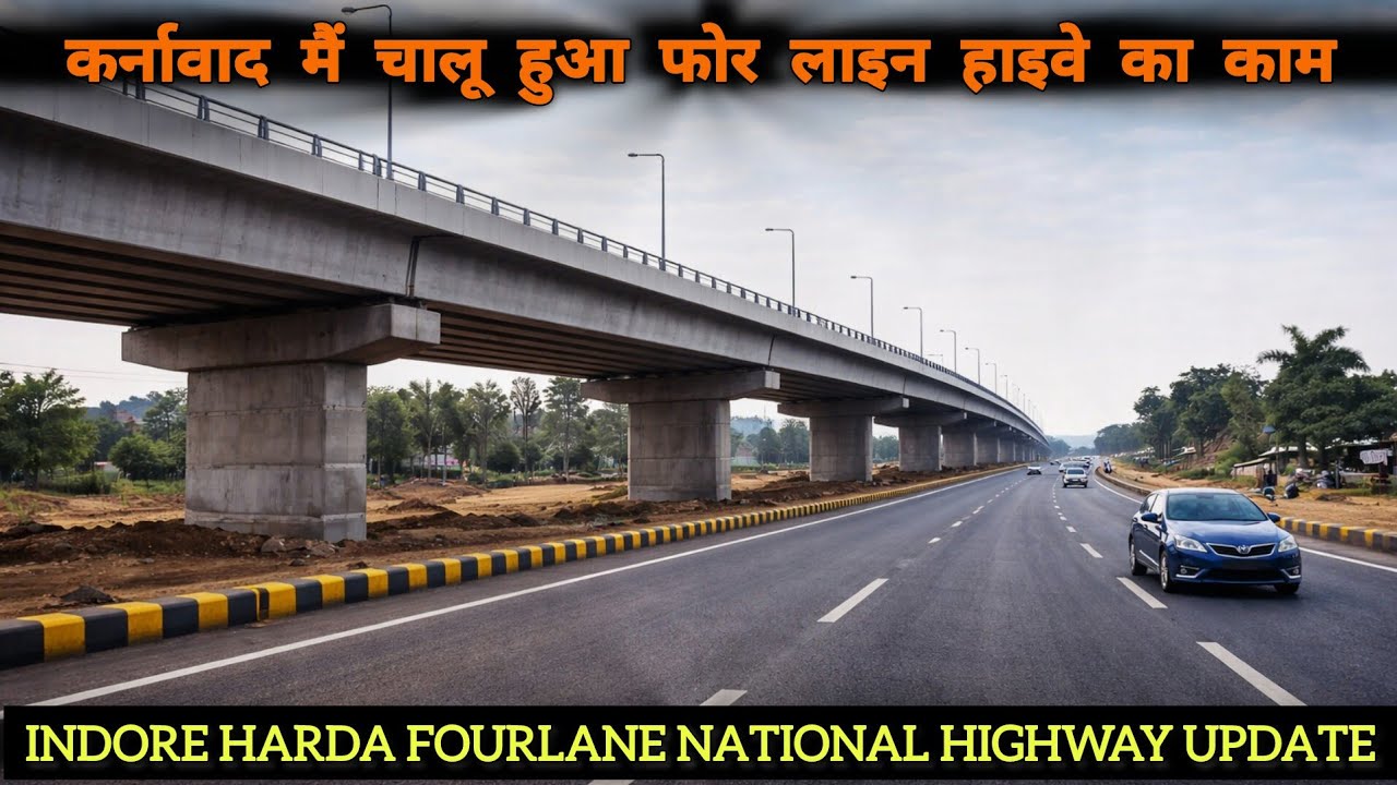 कर्णावत मैं चालू हुआ फोर लाइन हाइवे का काम | INDORE HARDA FOURLANE NATIONAL HIGHWAY UPDATE | Part 1