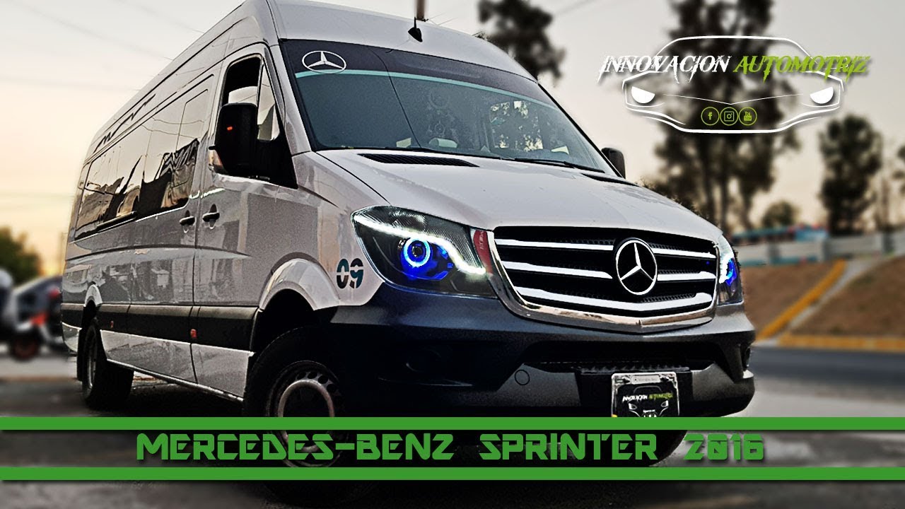 RETROFIT MODIFICACION DE FAROS A MERCEDES BENZ SPRINTER 2016 TIRA CAMINATA SECUENCIAL G5 Y LUPA LED