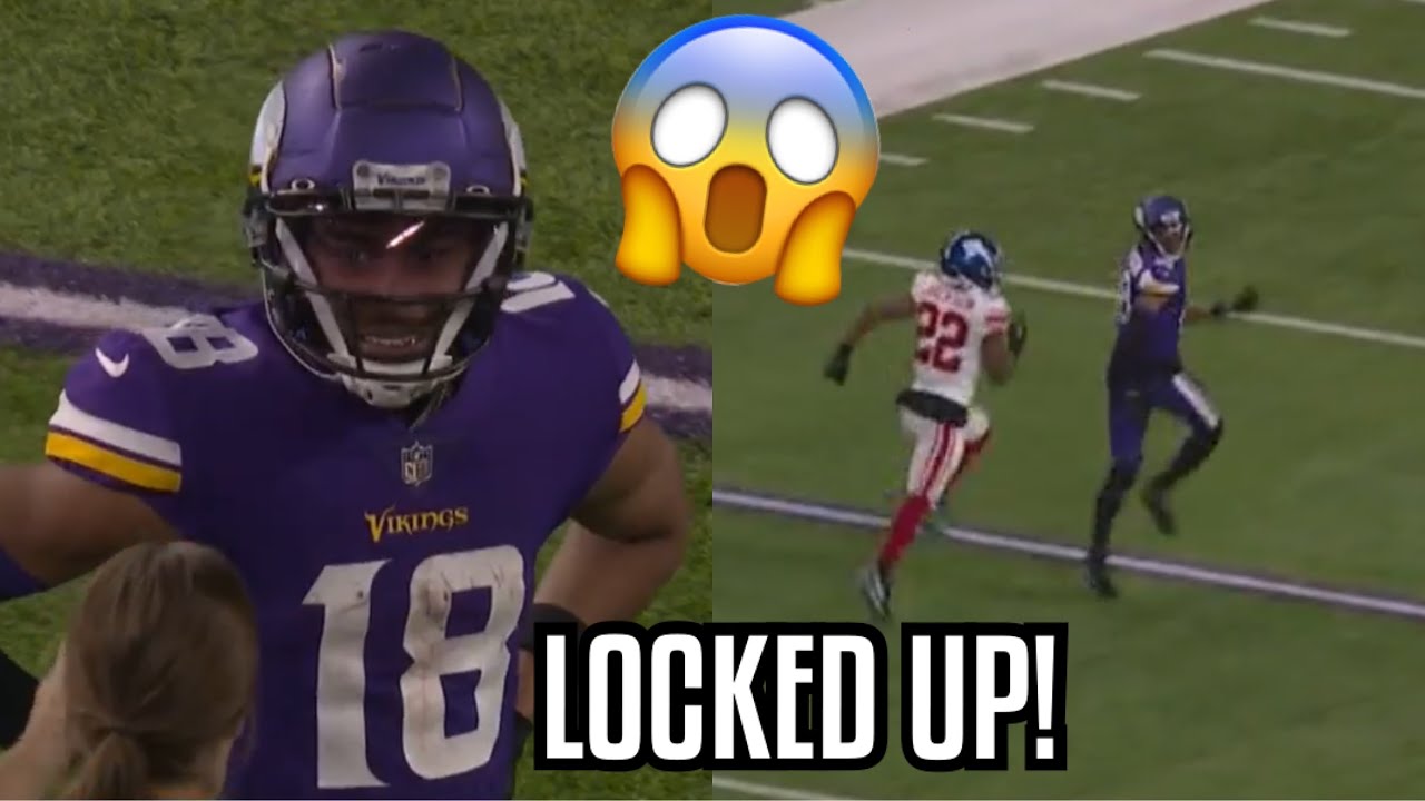 Justin Jefferson ‘FRUSTRATED’ Vs Adoree Jackson 🔥 (WR Vs CB) Giants Vs Vikings Wild Card highlights