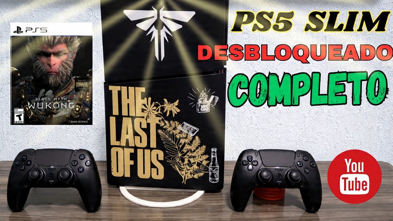 PS5 SLIM com LEITOR de disco DESBLOQUEADO e COMPLETO
