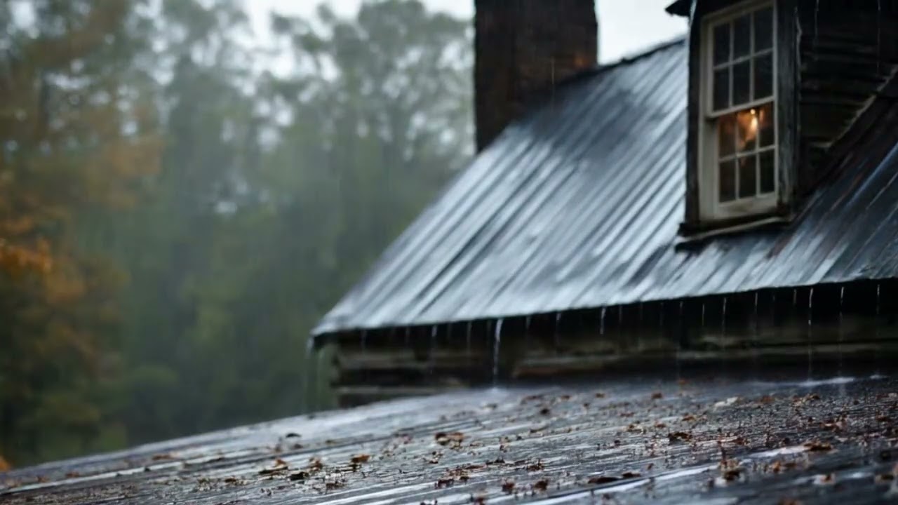 Fall Asleep Instantly with Rain on Metal Roof | Heavy Rain Sounds for Deep Sleep #RESTFUL