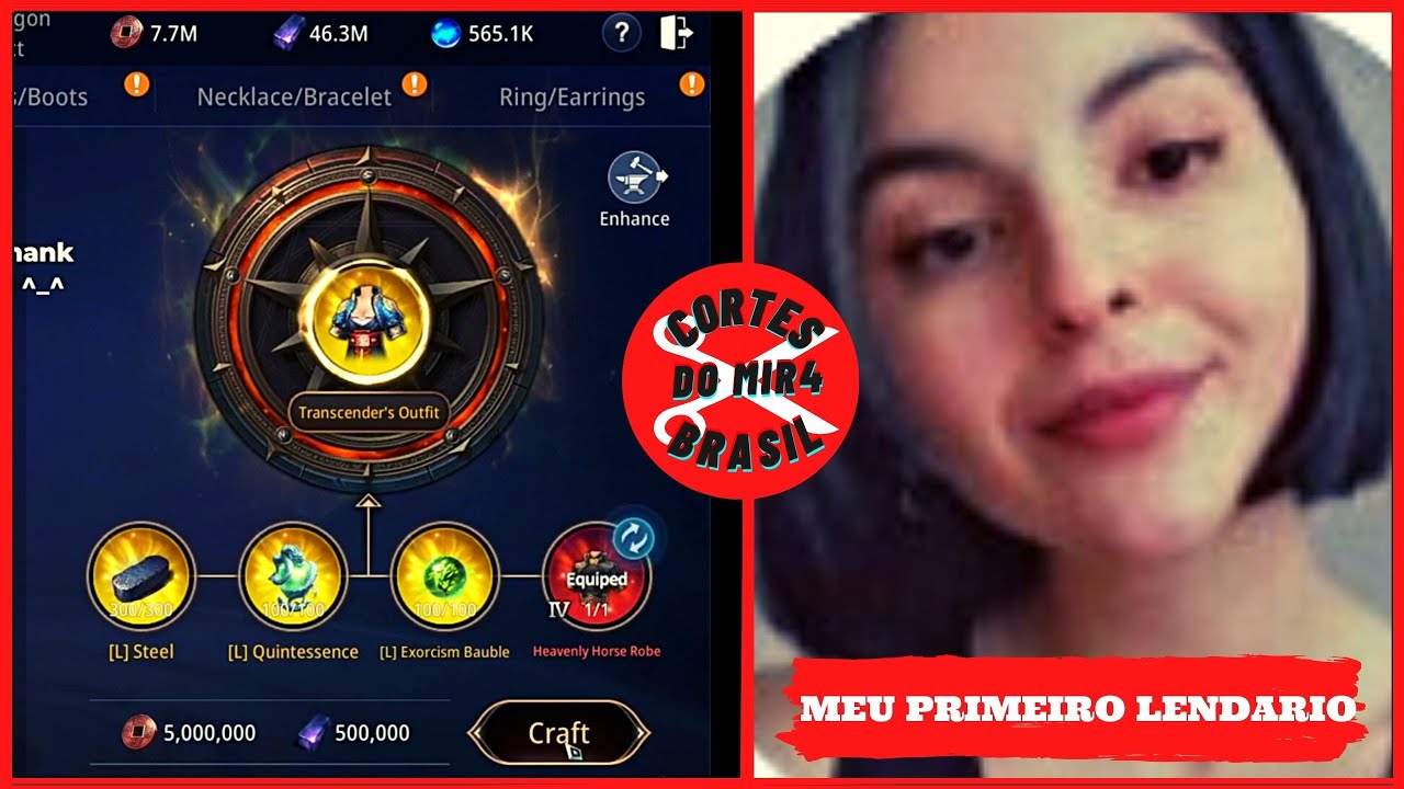 CRAFTANDO O PRIMEIRO LENDARIO DELA | CORTES DO MIR4 BRASIL