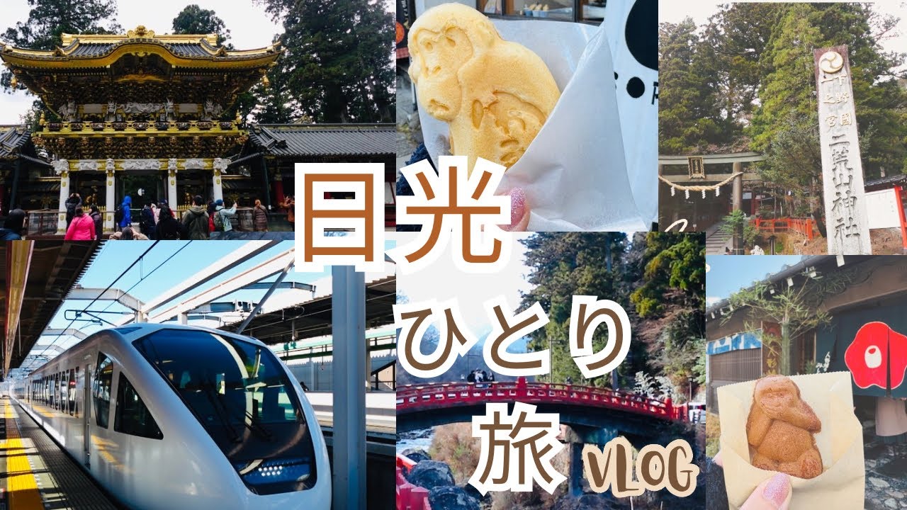 (女ひとり旅vlog)東武鉄道スペーシアXで行く世界遺産日光東照宮日光楽しむ食べ歩き〜日光グルメ癒しカフェ巡り