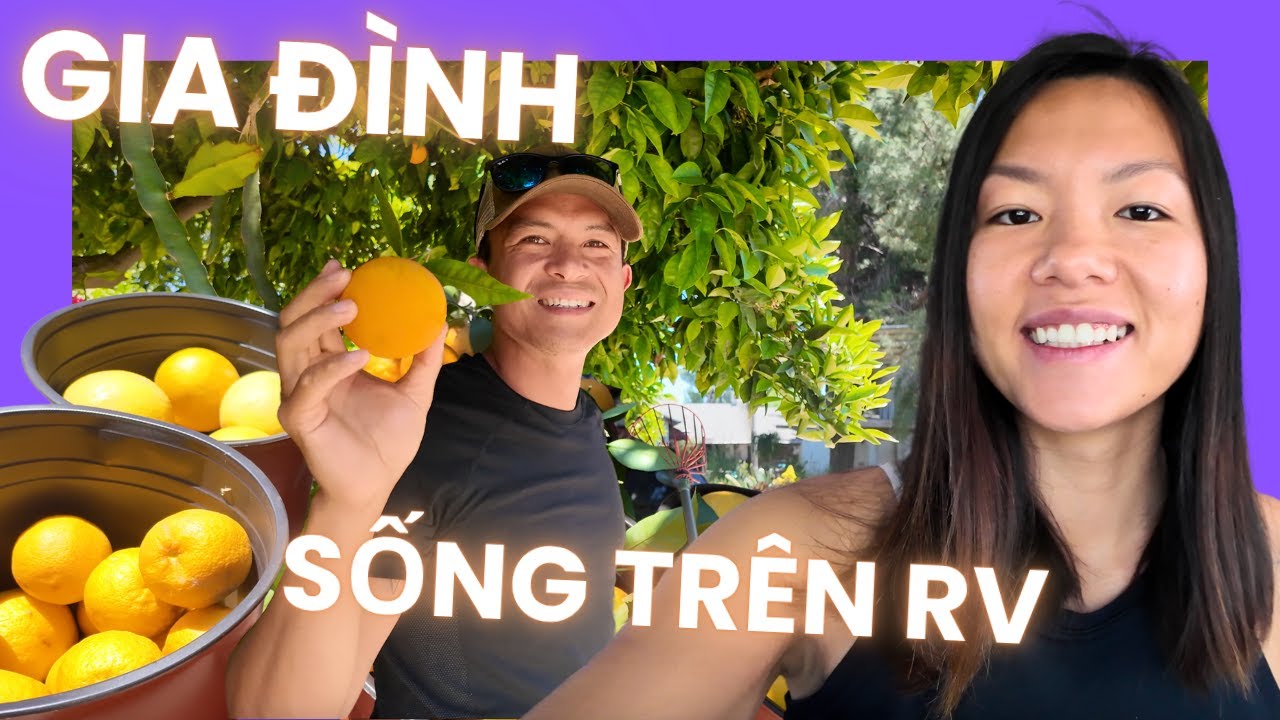 Một Ngày Trên Xe Nhà Di Ðộng (RV) – Học Ở Nhà, Hái Trái Cây & Ăn Tacos!
