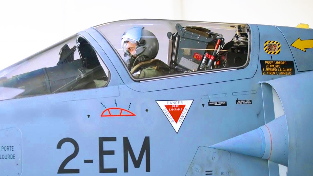 French Air Force Dassault Mirage 2000 Fighter Aircraft, Take Off, Flight and Landing