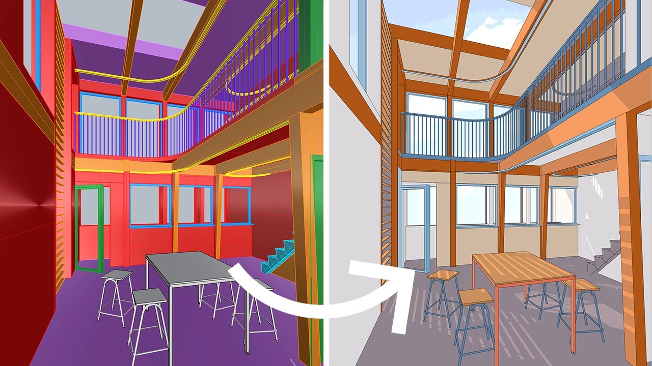 Interior Perspective Drawing Creation - Rhino 7