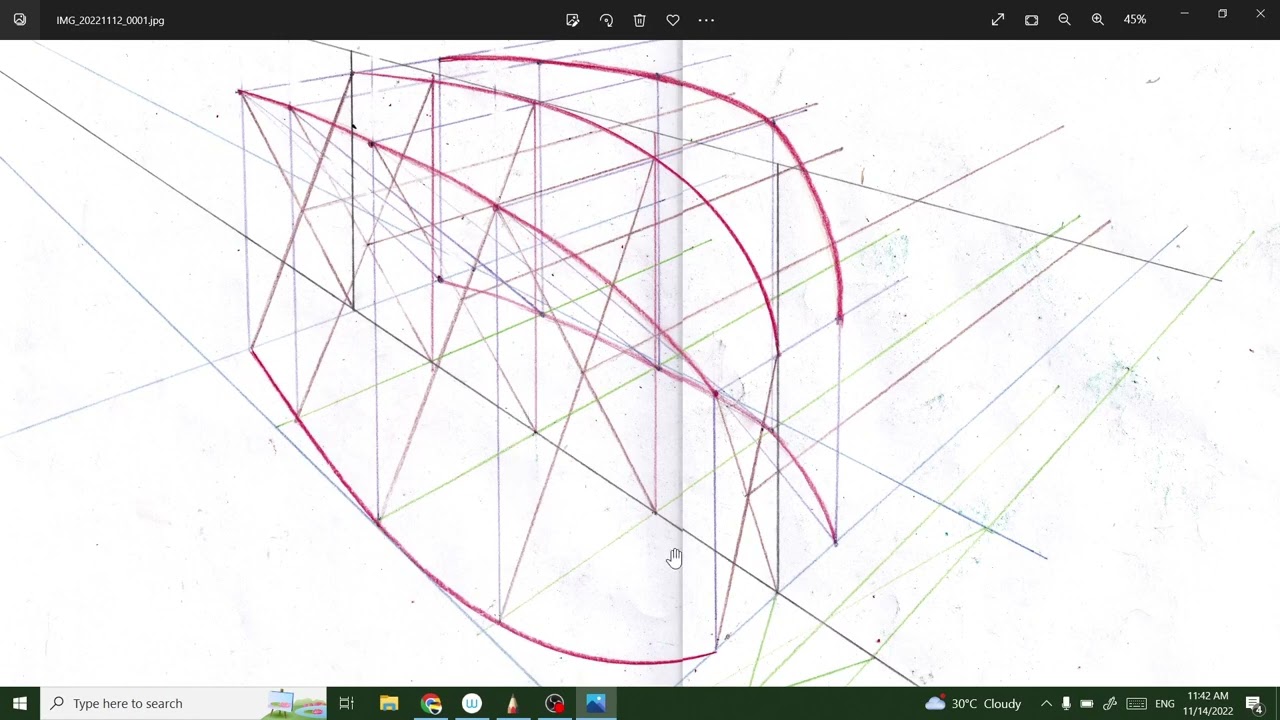 Drawing 2 Curve combo in sketch book pro