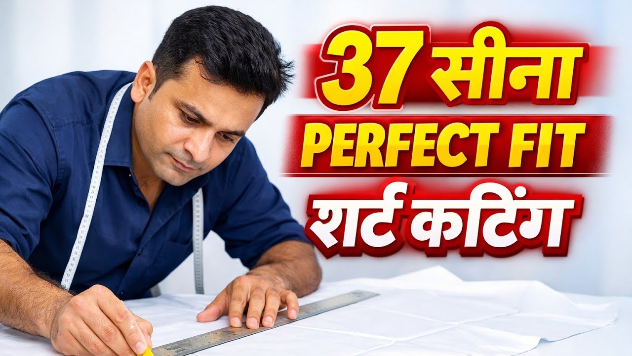 37 सीने की फिटिंग शर्ट कटिंग कैसे करें | बिल्कुल सटीक नाप से शर्ट कटिंग सीखें | Shirt Cutting