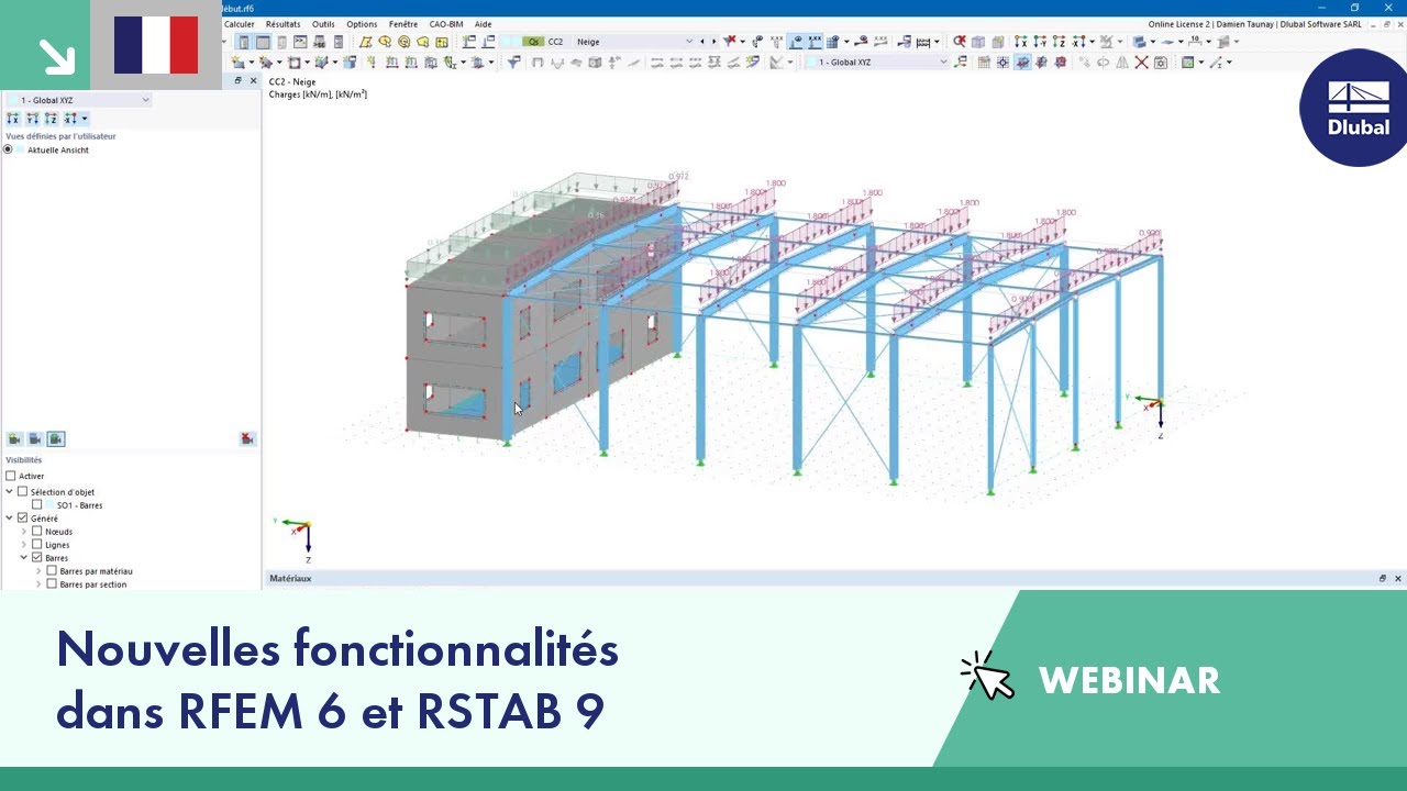 Nouvelles fonctionnalités dans RFEM 6 et RSTAB 9