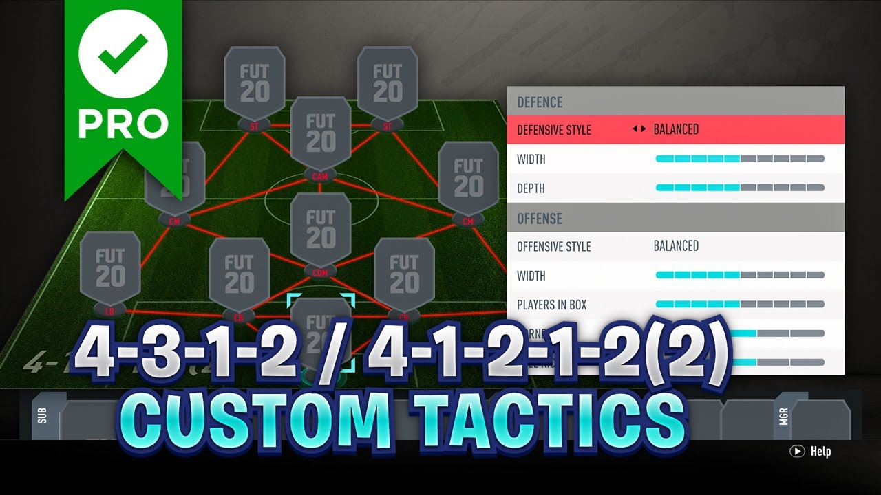 FIFA 20: PRO DIVISION 1 RIVALS - 41212(2) - 4312 CUSTOM TACTICS 41212