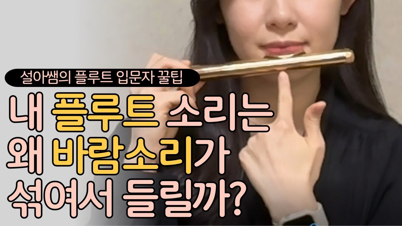 플루트에서 왜 단소 소리가 날까? 바람소리 이유와 바로 해결되는 해결법까지 | Windy Flute Sound? Here’s Why and How to Fix It