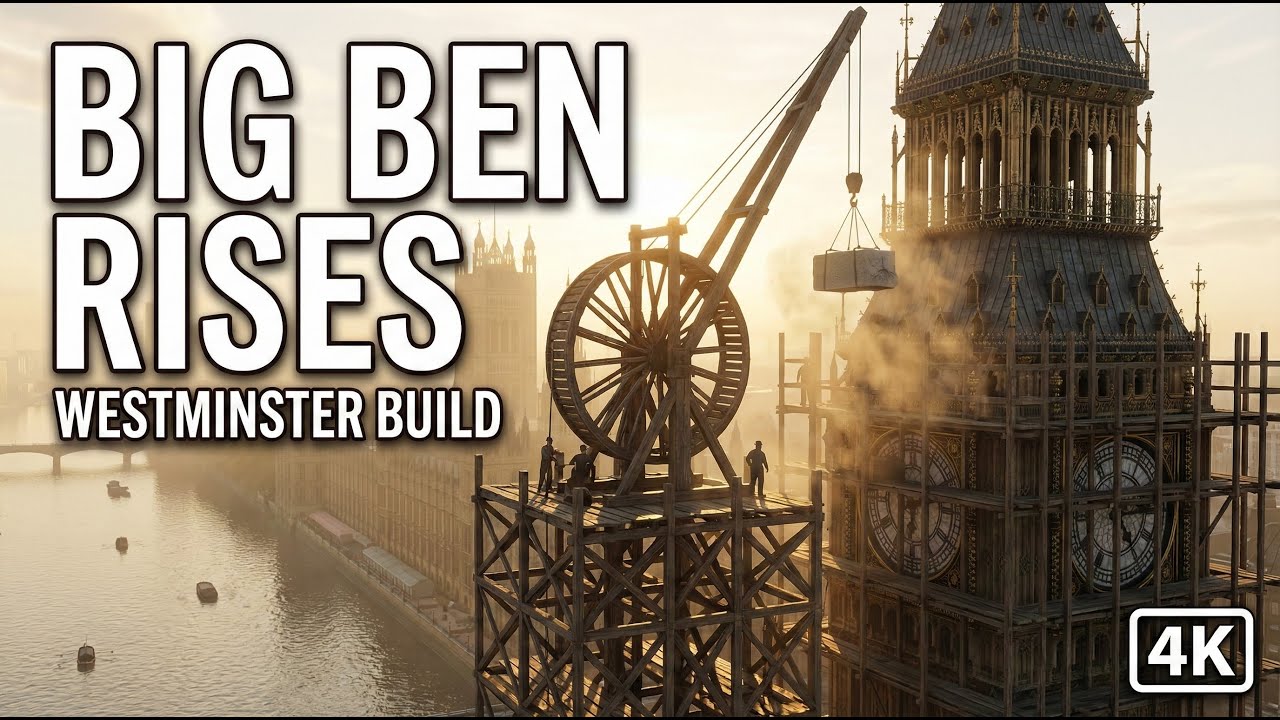 How Big Ben Was Built (4K) — Westminster Palace Construction | No Talking