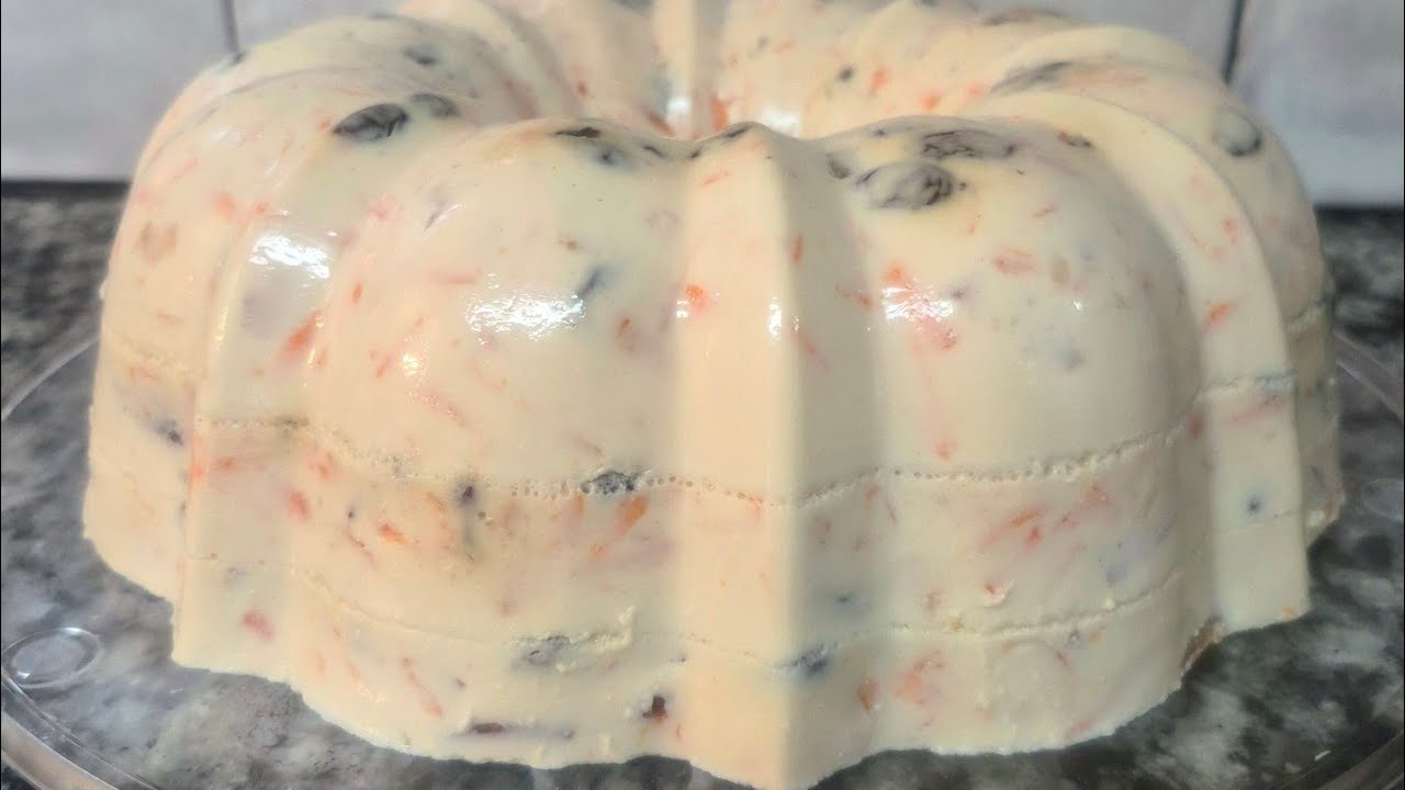 GELATINA DE ZANAHORIA Y QUESO CREMA DELICIOSA