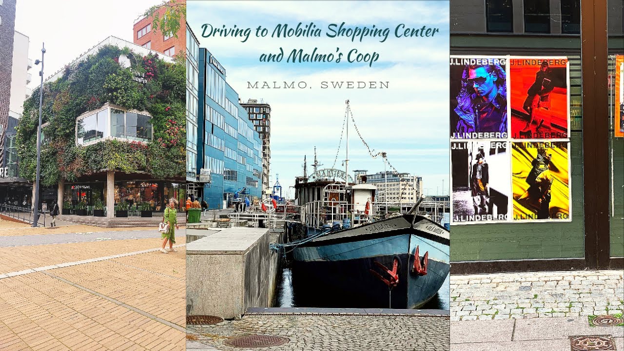 MALMO-  HD Driving to Mobilia Shopping Mall and Malmo's Coop