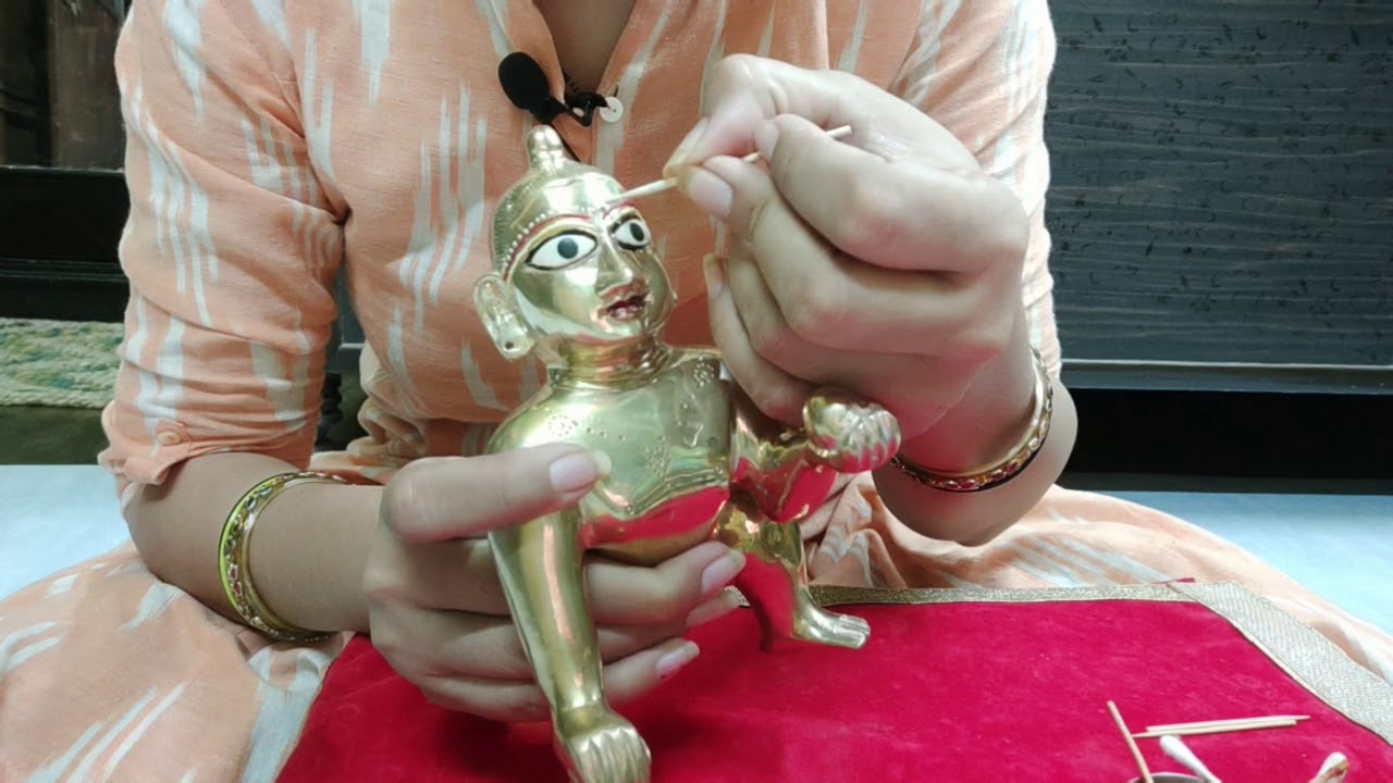 पीतल के लड्डू गोपाल का विशेष शृंगार जन्माष्टमी स्पेशल