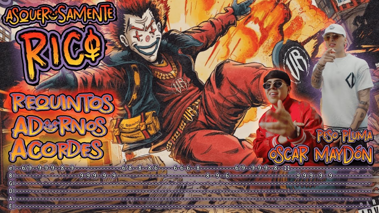 Asquerosamente Rico - Oscar Maydon, Peso Pluma - TABS - Requintos/Acordes/Adornos