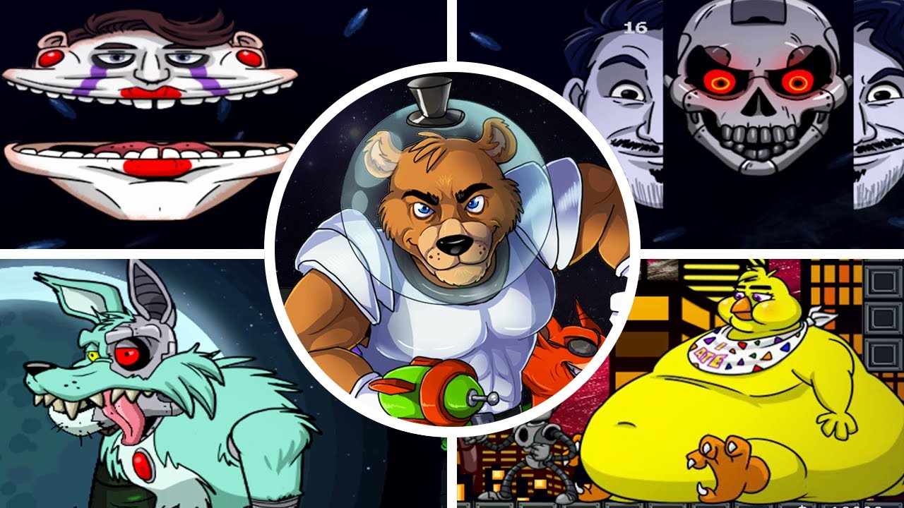 FNAF Freddy in Space 2 - All Bosses & Ending