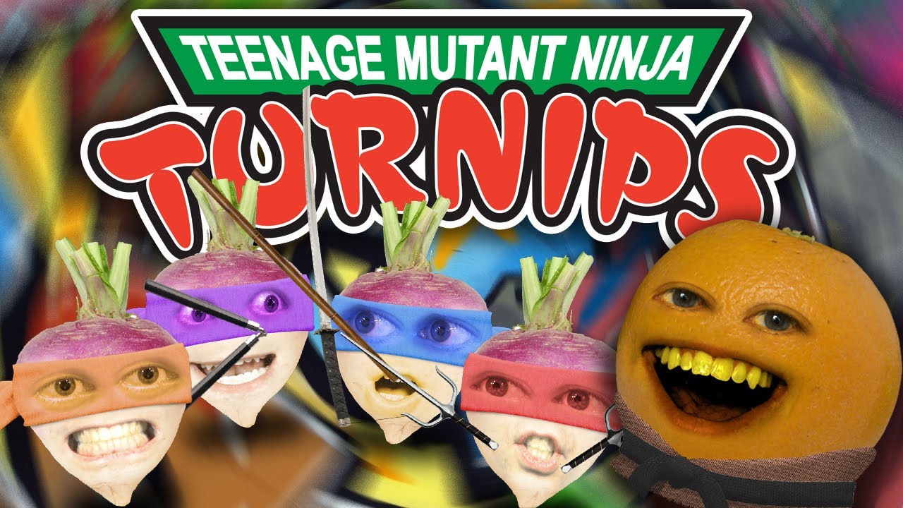 Annoying Orange - Teenage Mutant Ninja Turnips (Teenage Mutant Ninja Turtles Spoof!)