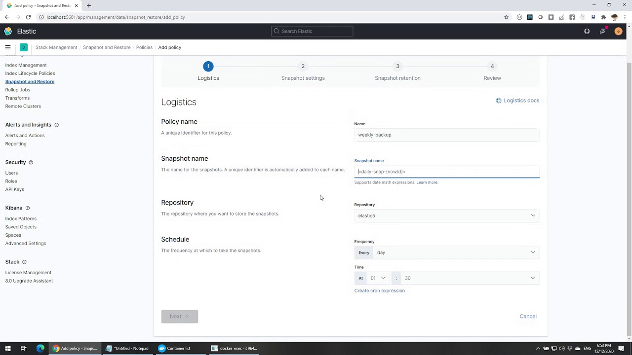 How to do backup for Elasticsearch