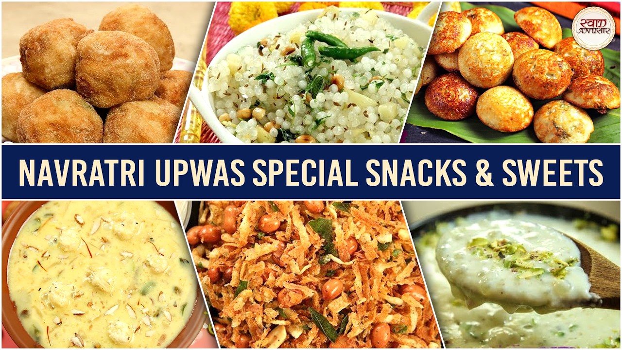 Navratri Upwas Special Snacks & Sweets | Farali Recipes | Sabudana khichdi, Kheer, Farali Patties