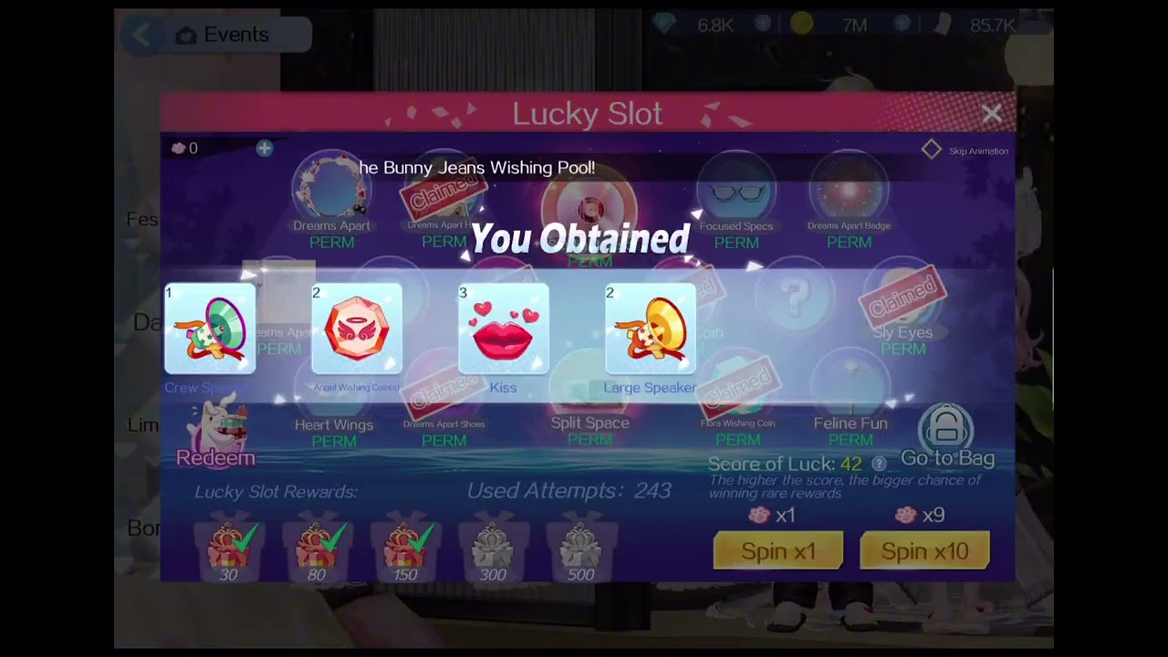 SWEET DANCE: DREAMS APART LUCKY SLOT~!!! #sweetdance #gameplay 