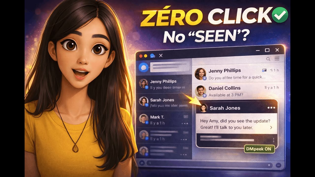 Read Messenger Facebook and Twitter X messages without leaving a “Seen” notification.