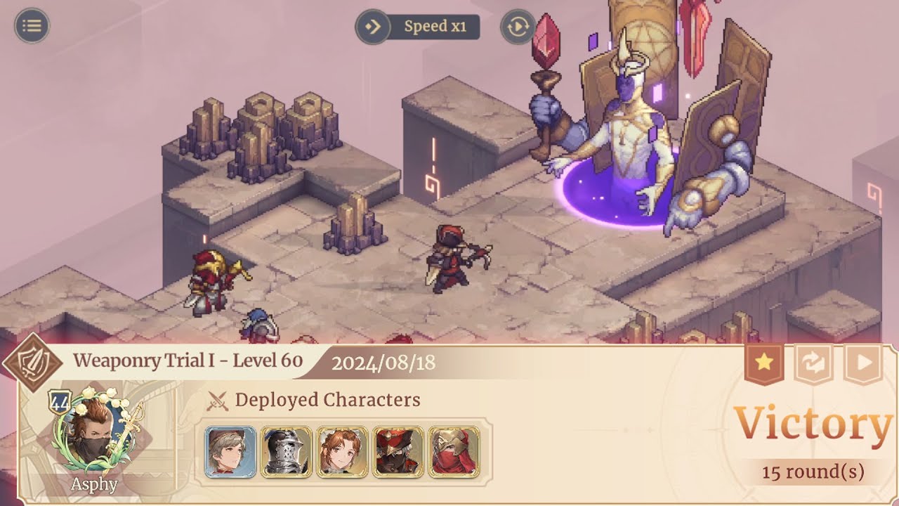Sword of Convallaria Low Rarity Weapon Trial 1/I lv60 Piercing Spam