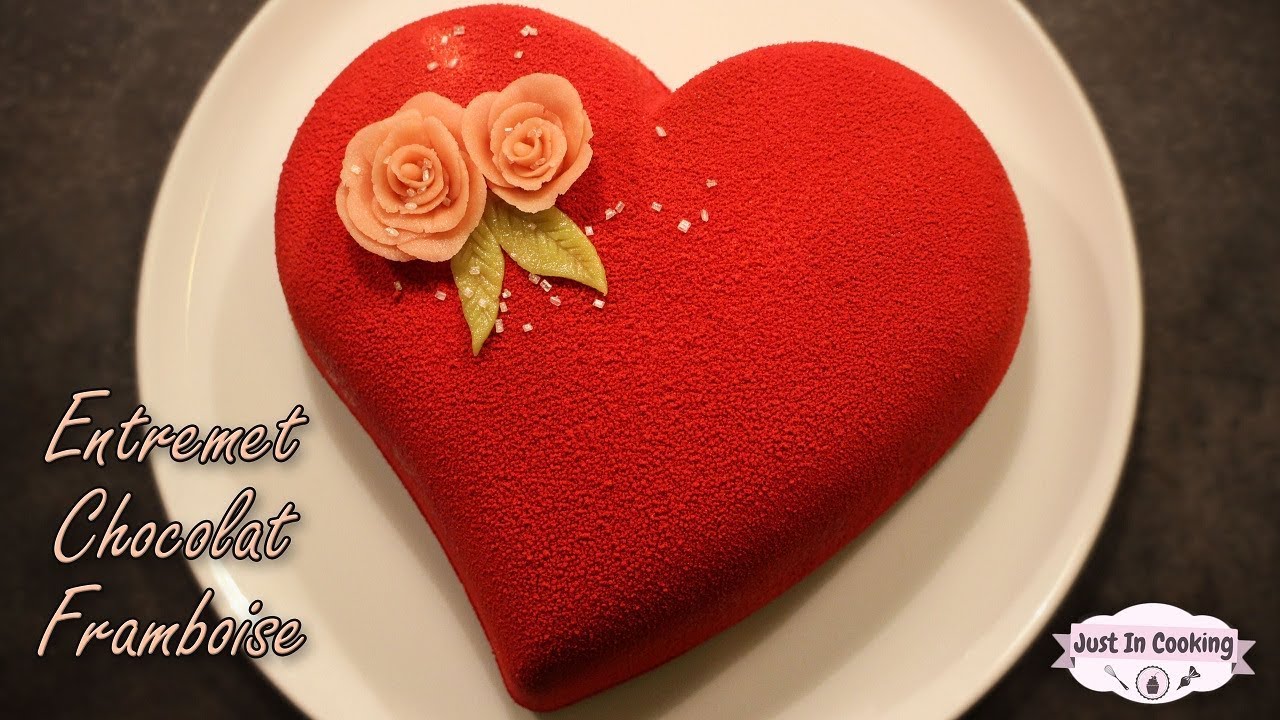 ♡ Recette d'Entremets Cœur Chocolat Framboise pour la Saint-Valentin ♡