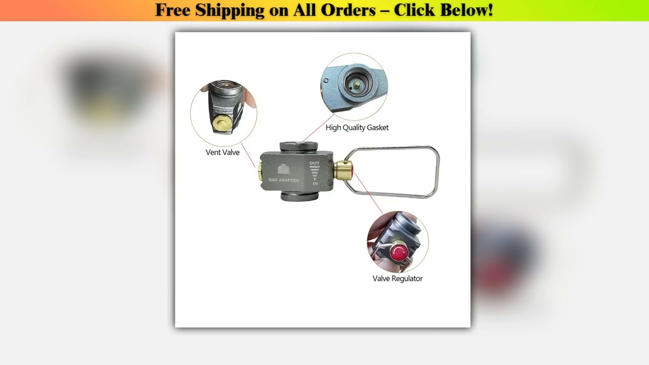 Camping Gas Tank Intercharge Conversion Valve Butane Adapter Gas Saver Plus Gas Convertor Shifter