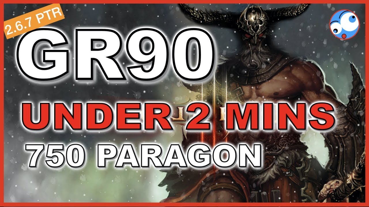 GR90 in under 2 minutes with less than 800 Paragon Whirlwind GR Speed Barb Diablo 3 Patch 2.6.7 S19