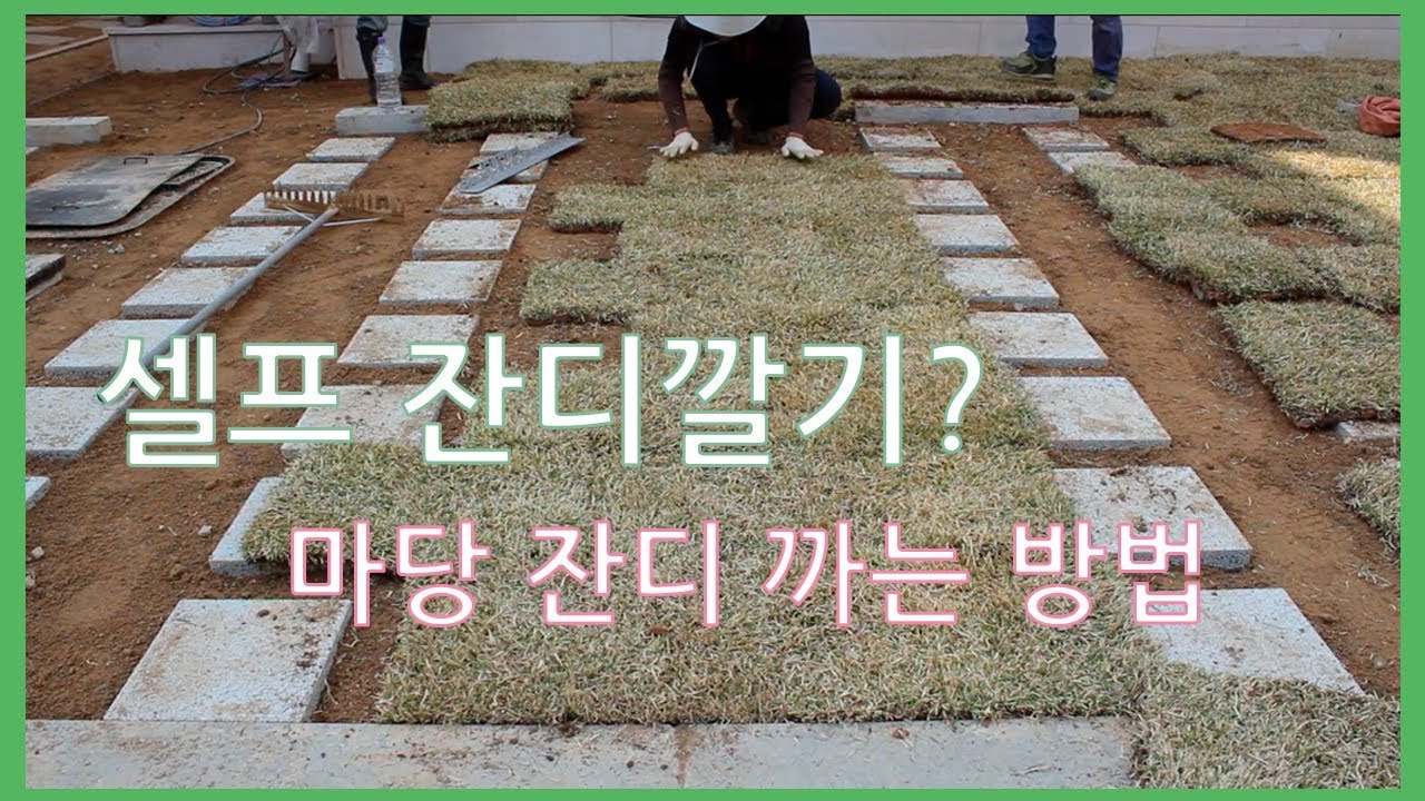 정원에 잔디깔기 셀프로 가능할까요? 가능합니다!