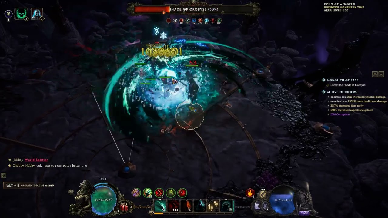Last Epoch 1.3 Mana Flay 2500 Corruption Orobyss