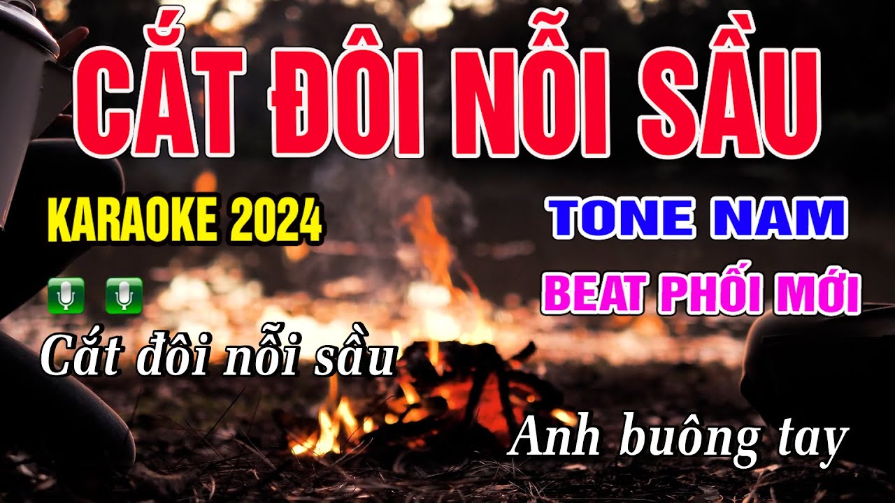Karaoke Cắt Đôi Nỗi Sầu Tone Nam | Nhạc Sống Lâm Nguyễn