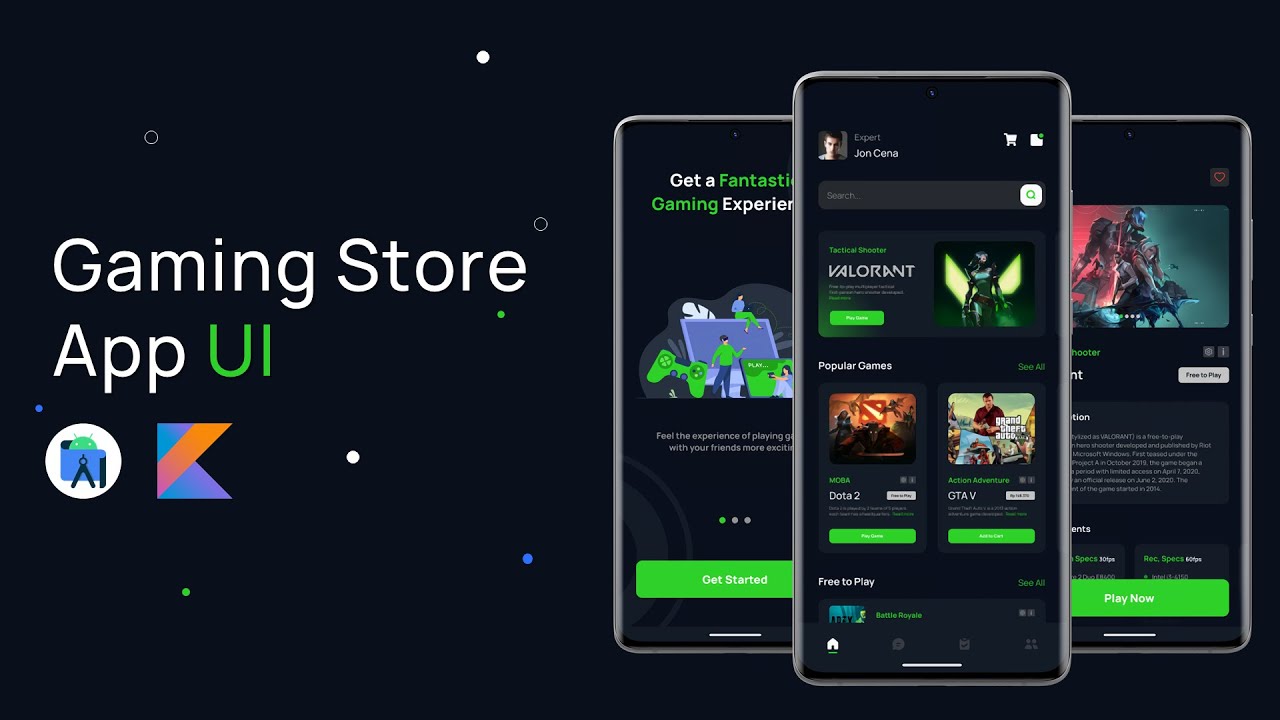 Gaming Store App UI Kotlin Android