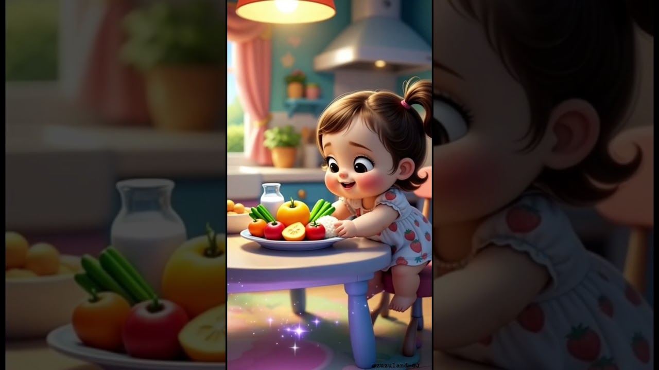 🍎 Healthy food = Happy life 😊Teach kids good eating habits early! 