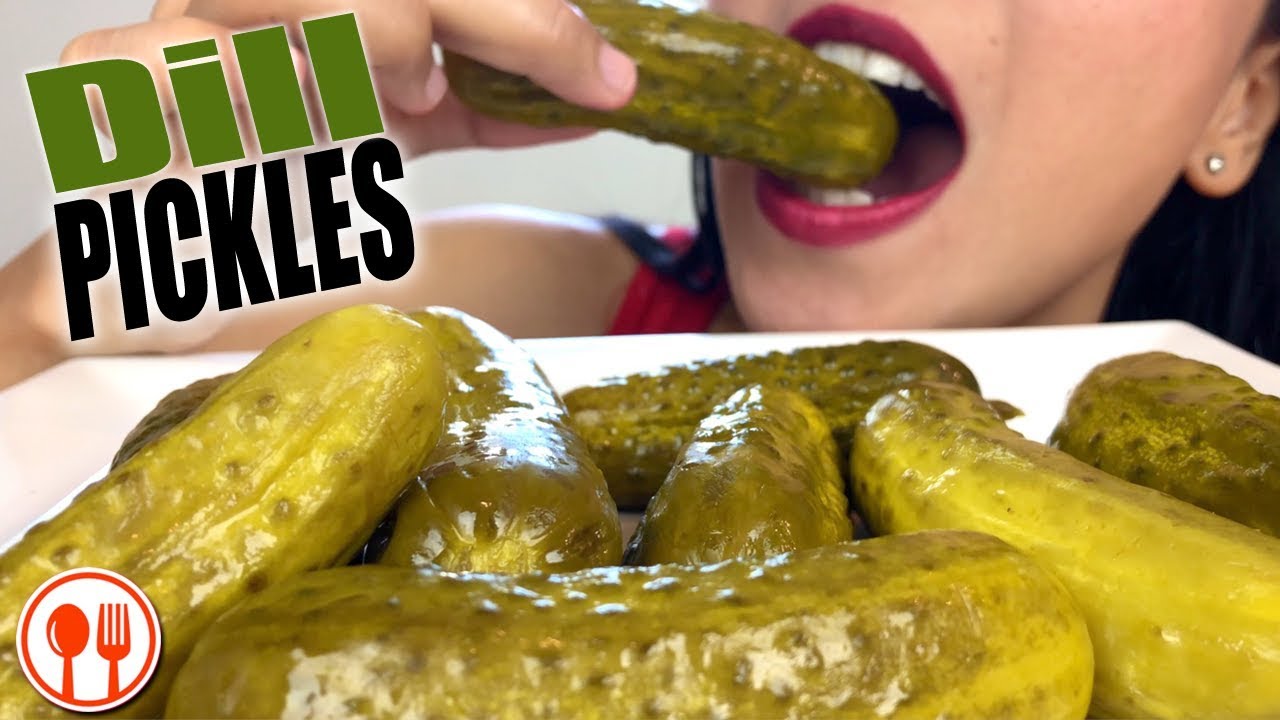 ASMR Pickled Cucumbers • Dill Pickles (crunchy eating sounds) | LaniEats ASMR
