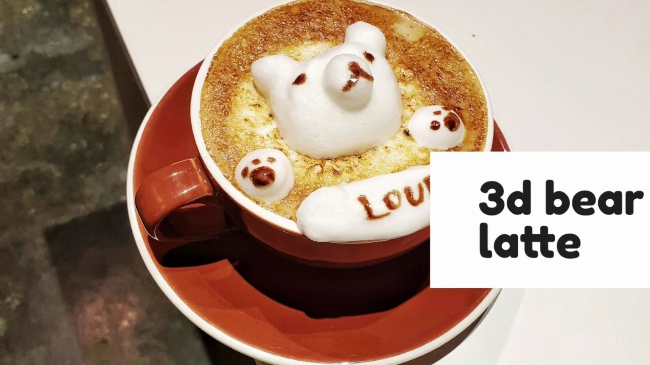 [3D latte art ] Brulee Latte with 3d bear by Relish The Moment cafe in Melaka