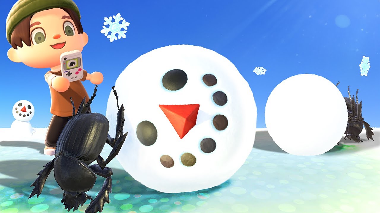 Can 2 Dung Beetles Make A Perfect Snowman in Animal Crossing?