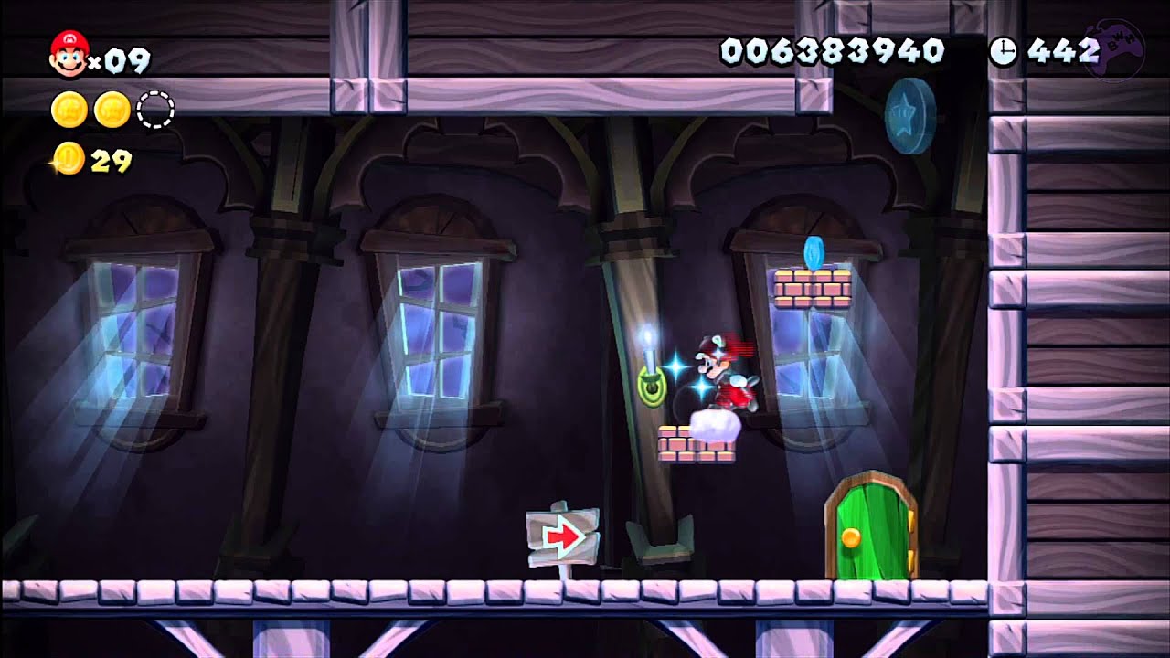 Frosted Glacier - Swaying Ghost House [New Super Mario Bros Wii U]