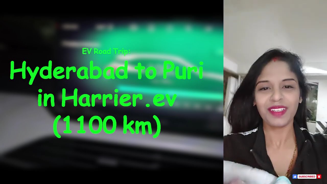 Hyderabad to Puri in Tata Harrier.ev | 1100 km EV Road Trip & Range Test