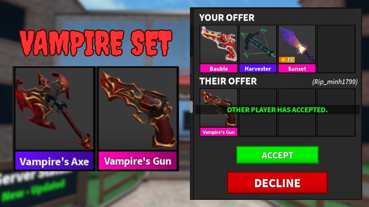 INSANE WIN ON VAMPIRE SET GODLY IN ROBLOX MM2! (ROAD TO GINGERSCOPE)