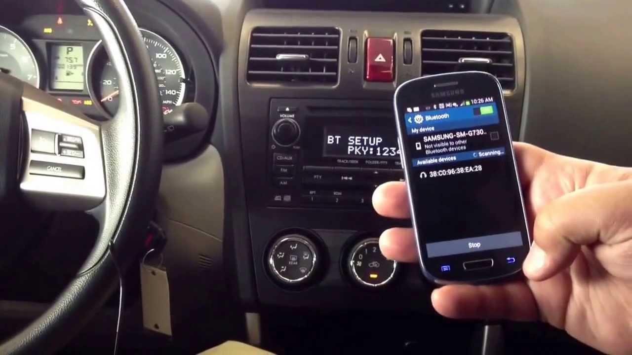 Pairing a cellphone to a 2014 Forester, Impreza and Crosstrek