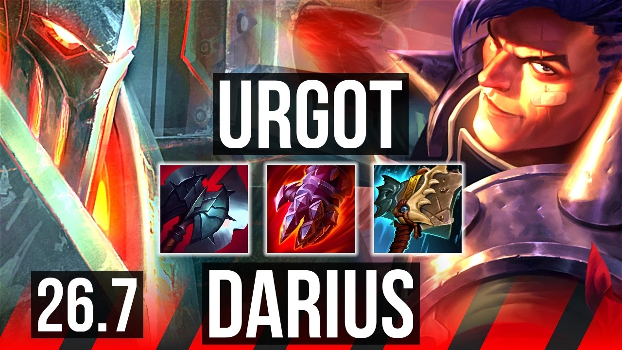 URGOT vs DARIUS (TOP) | Good KDA: 16/1/5 | EUW Diamond | 26.7